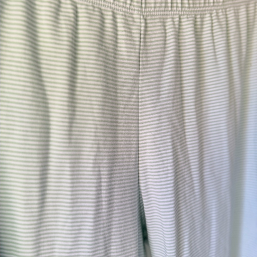LAKE Parisian Green White Stripe Pima Cotton Pajama Pants XL - Picture 3 of 6